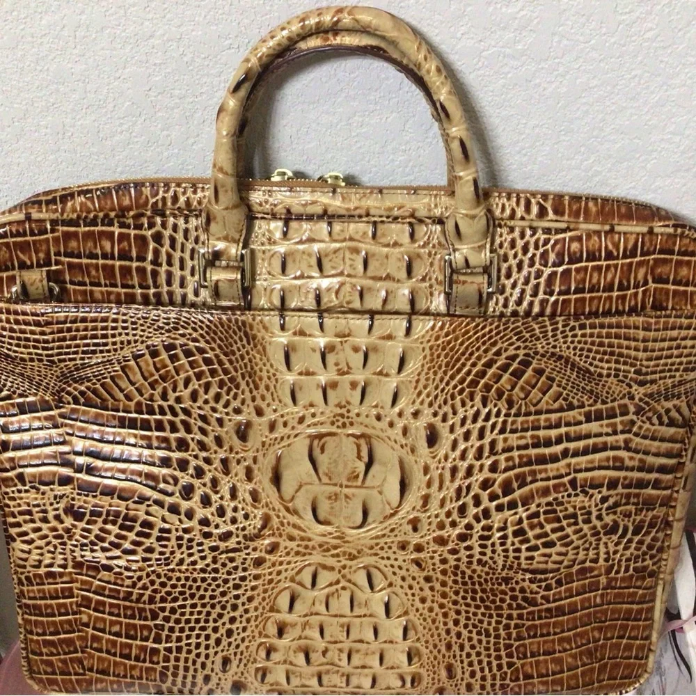 Chic Leather Brahmin Toasted Melbourne Laptop Case